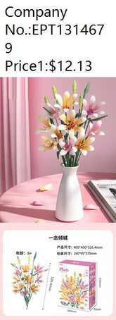 Color box one thought allure Building block bouquet lily building block 684PCS